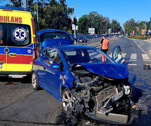 Wypadek na skrzyżowaniu ulic Limanowskiego i Maratońskiej