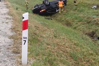 Dachowanie na A4 koło Tarnowa