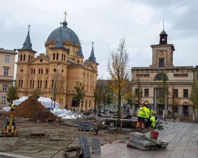 Plac Wolności coraz bardziej zielony