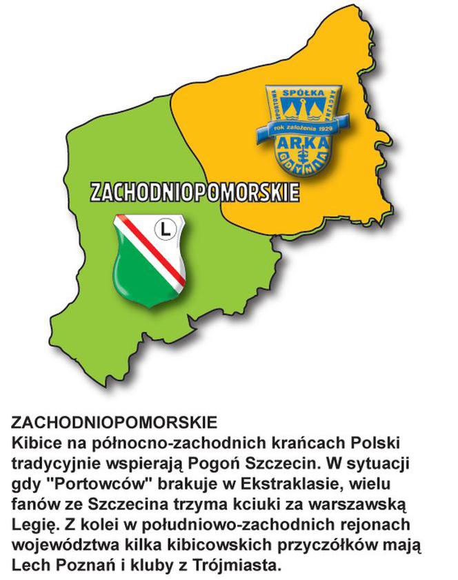 Mapka Zachodiopomorskie