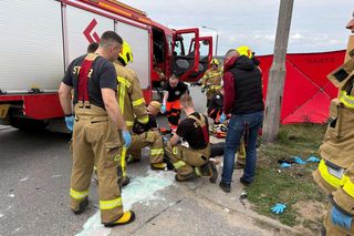 Motocyklista huknął w betonowy słup i zginął! Tragedia w Chełmnie