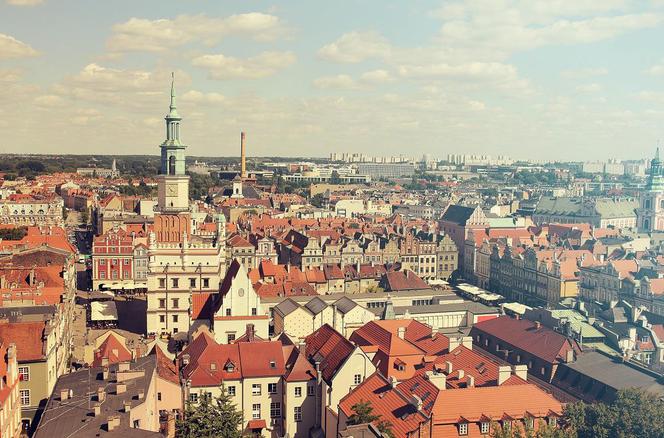 Panorama Starego Miasta z wieży Zamku Przemysła