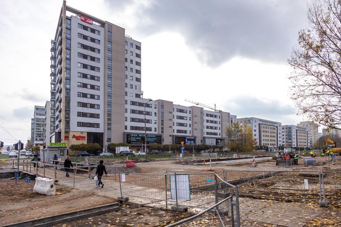 Budowa tramwaju na Stegny w Warszawie