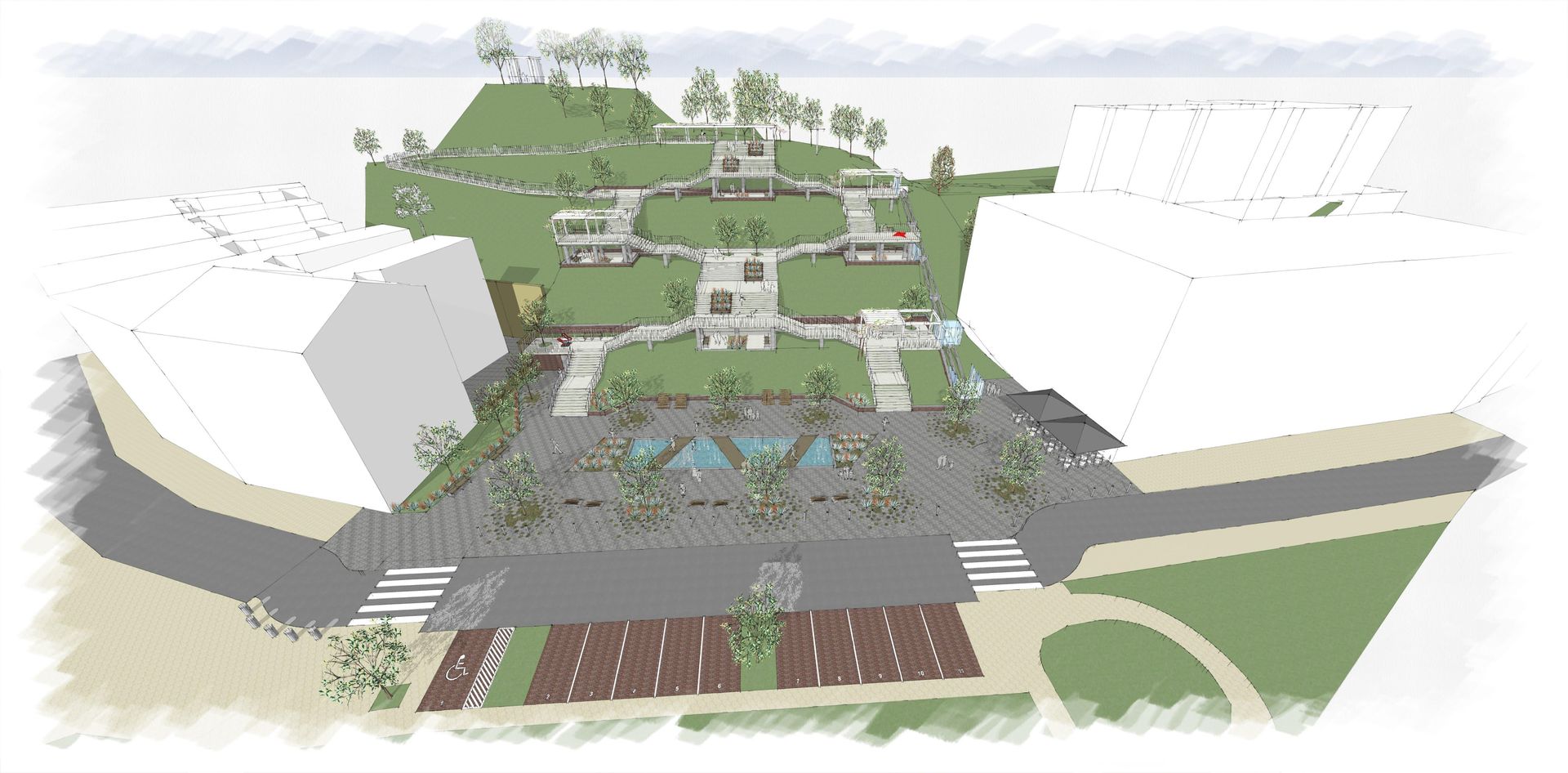 Schody Donikąd - wizualizacje