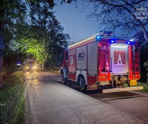 Dramatyczny wypadek w Tychach. Kierowca spłonął w aucie po uderzeniu w drzewo 