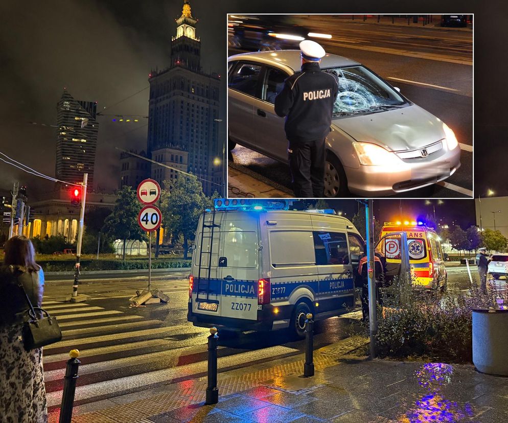 Pijany zmiótł kobietę na pasach i uciekł. Nocny dramat w sercu Warszawy