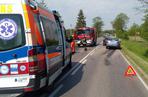 Wypadek w powiecie jasielskim: Pięć osób w szpitalu, w tym dwoje dzieci