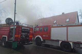 Pożar w Czaplinku! Ogień w domku szeregowym