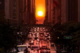 Słoneczny fenomen na Manhattanie