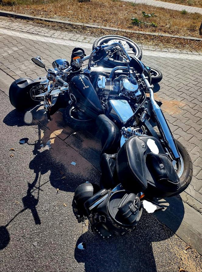 Czołowe zderzenie motocyklistów w Kargowej