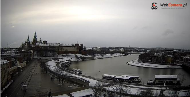 Śnieg w Krakowie spadł na wiosnę