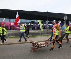 Rolnicy protestowali w Katowicach na Europejskim Kongresem Gospodarczym