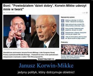 MEMY Korwin-Mikke uderzył Boniego