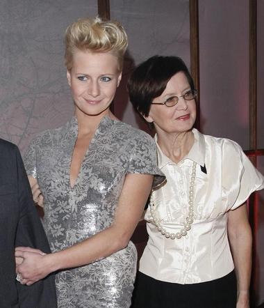 Małgorzata Kożuchowska z mamą i siostrami