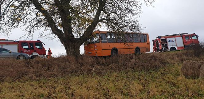 Wypadek autobusu szkolnego