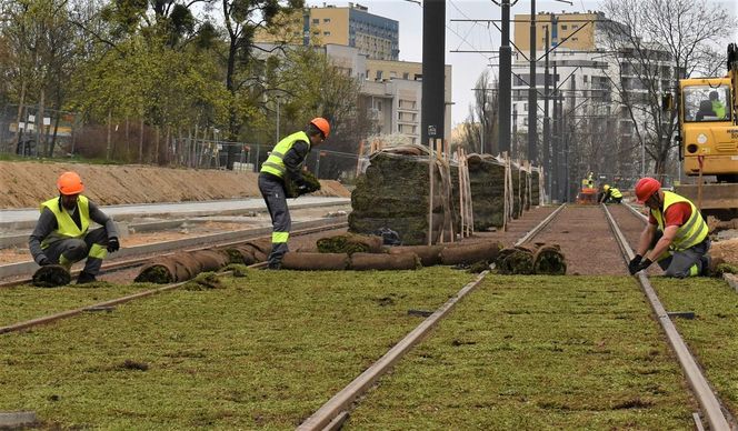 Tak budowano pierwszy etap trasy tramwajowej na Naramowice