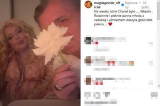 Magda Gessler na ślubie córki swojego partnera Waldemara Kozerawskiego