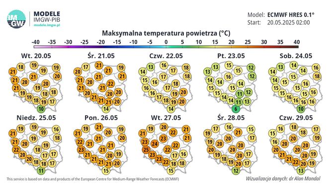 Pogoda IMGW na maj