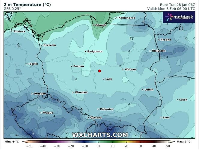 Załamanie pogody od 1 lutego 2025