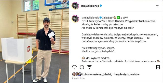 Wybory 2025: Jak głosują gwiazdy? Jacek Jelonek
