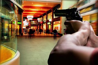 Rasistowski atak w galerii handlowej. Strzelał do człowieka z broni pneumatycznej!