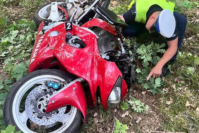 Śmiertelny wypadek motocyklisty w powiecie łukowskim