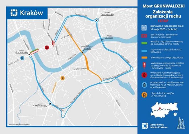 Kraków. Wkrótce rusza remont mostu Grunwaldzkiego