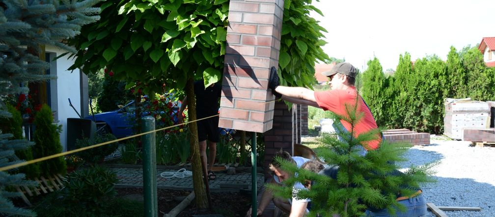 Ogrodzenie klinkierowe z elementów gotowych