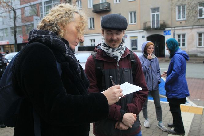 Obrońcy Stacji Praga protestowali pod urzędem