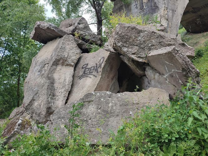 Zwalony most w Grądach Kruklaneckich
