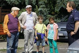 M jak MIŁOŚĆ. Lucjan Mostowiak (Witold Pyrkosz), Antek Kolęda (JAKUB JANKIEWICZ), Jerzy Kolęda (Artur Barciś), Mateusz Mostowiak (Krystian Domagała)