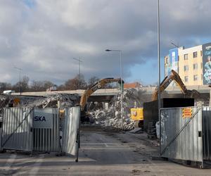 Rozbiórka starego wiaduktu południowego Trasy Łazienkowskiej