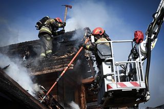 Pożar Wilczej Jamy w Bieszczadach
