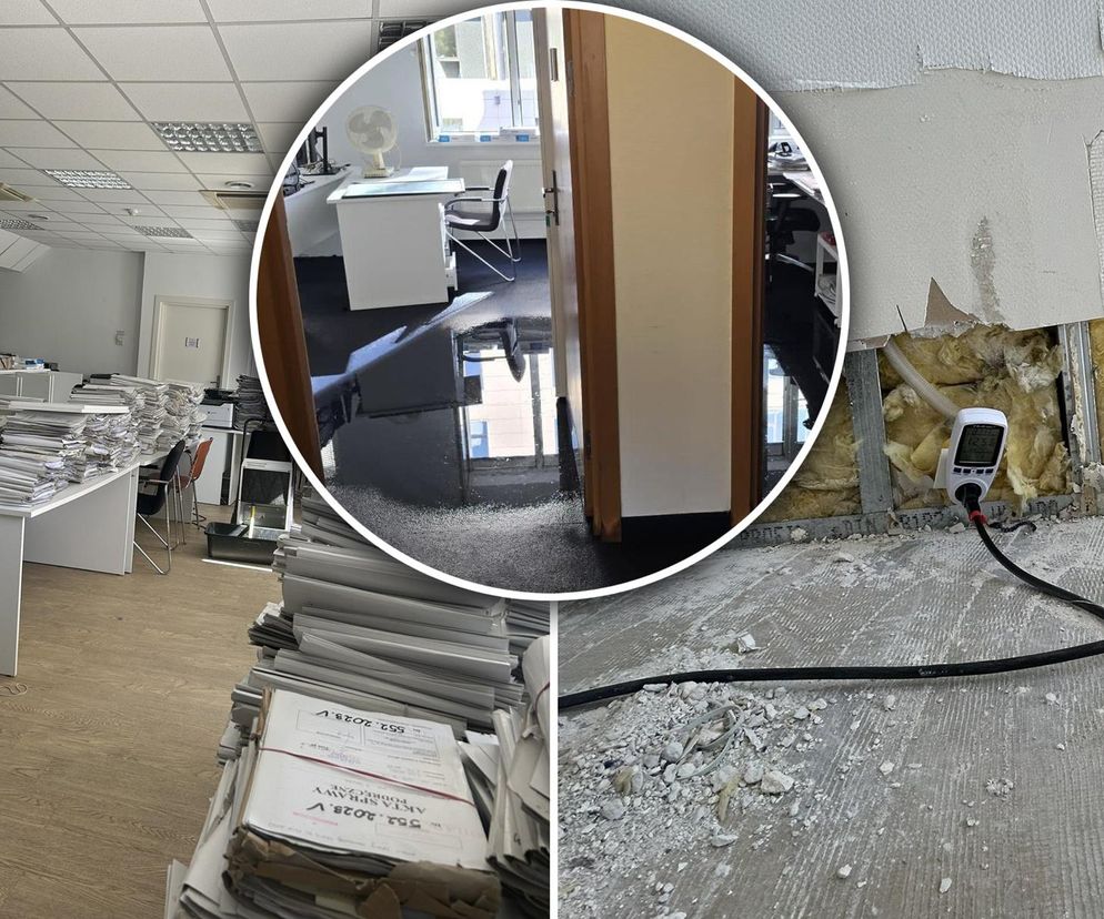 W prokuraturze w Warszawie pękła rura z gorącą wodą. „Zniszczone pokoje i setki tomów zalanych akt”