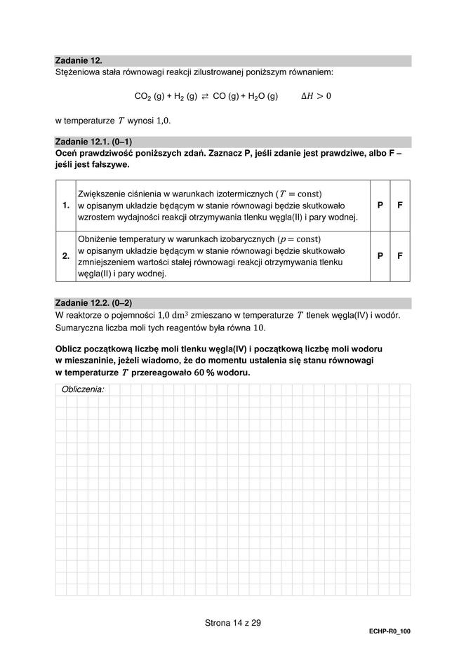 Matura 2024: chemia rozszerzona – ARKUSZ FORMUŁA 2015