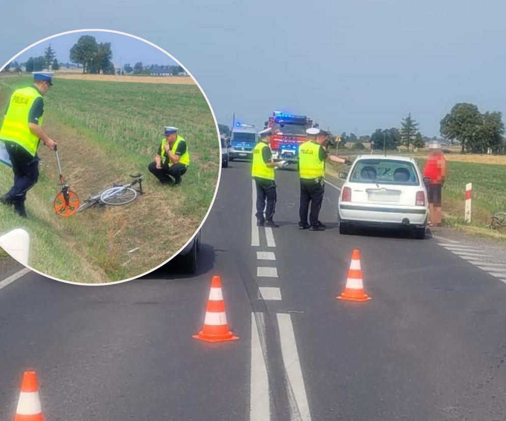 Tragiczne potrącenie rowerzysty pod Inowrocławiem! 80-latek zginął na miejscu 