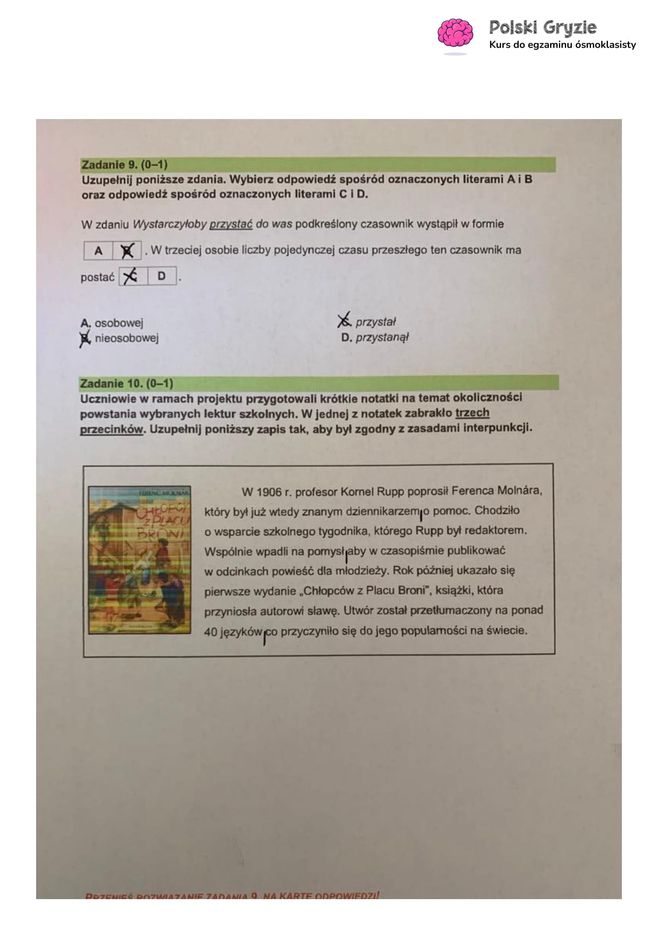 Egzamin ósmoklasisty 2025 - polski.