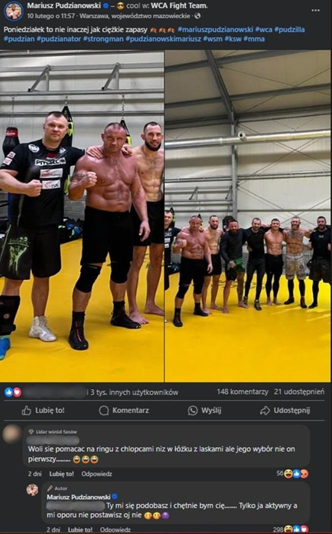 Mariusz Pudzianowski zaatakowany przez internautę