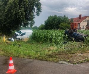 Wypadek w Wólce Ciechomskiej spowodował spore utrudnienia w ruchu
