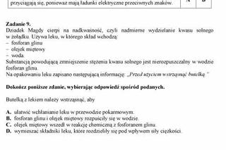 Próbny EGZAMIN GIMNAZJALNY grudzień 2011 - PRZEDMIOTY PRZYRODNICZE: Biologia, chemia, fizyka, geografia: jakie były PYTANIA, ARKUSZE, ODPOWIEDZI, PRZECIEKI