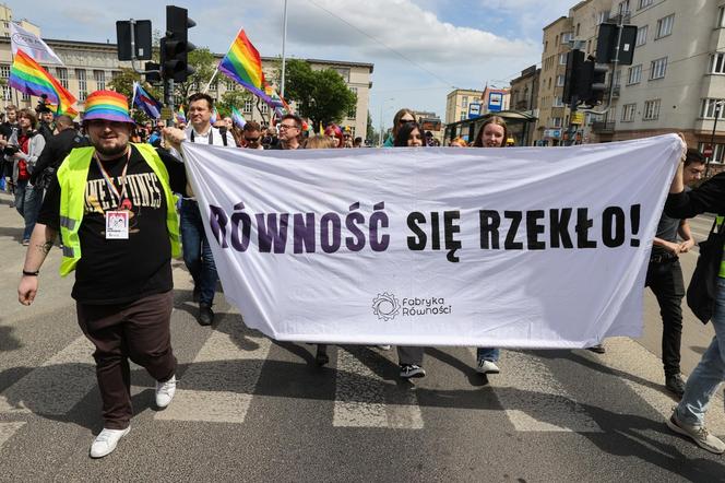 Minister ds. równości Katarzyna Kotula na Marszu Równości w Łodzi,