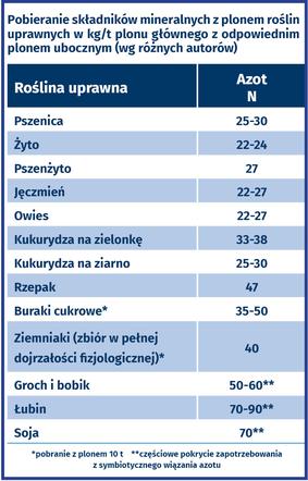 Plonotwórczy azot - jak odpowiednio dobrać nawóz tabela