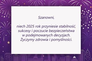 Kartki z życzeniami na Nowy Rok - biznesowe dla pracowników lub klientów