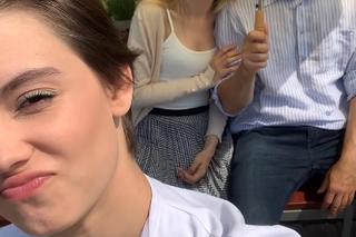 Na dobre i na złe po wakacjach 2023. Blanka (Pola Gonciarz), Paulina Gałązka (Dominika) i Filip Bobek (Marcin) na planie