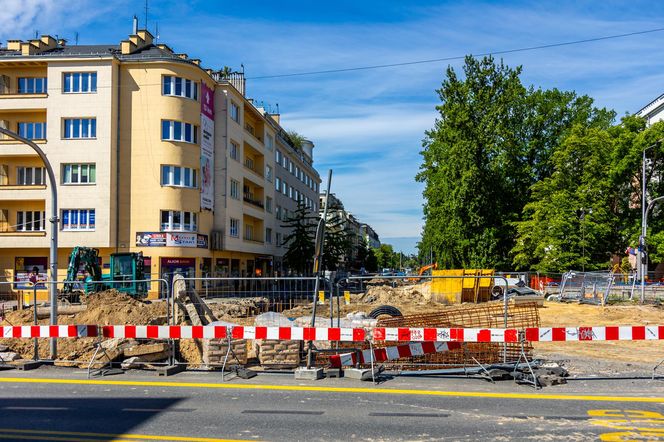 Tramwaj na Rakowieckiej w budowie