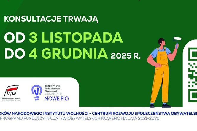 Plakat zapowiadający konsultacje społeczne