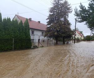 Zagrożenie powodziowe. Głuchołazy. Woda przelała się przez wały. Zalewa miasto