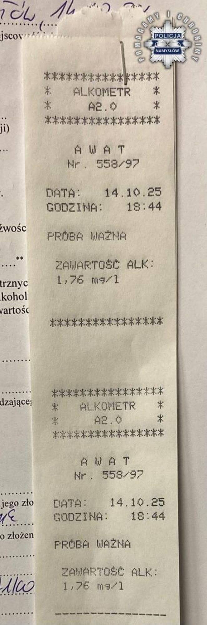 Pijany kierowca w Namysłowie