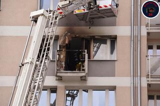 Pożar w centrum Warszawy. Balkon płonął jak pochodnia