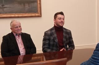 Mateusz Rudyk z wizytą u prezydenta Grudziądza